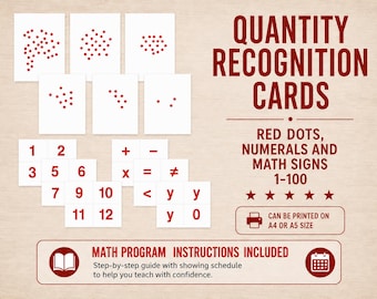 Tarjetas de matemáticas para la educación del hemisferio derecho (PDF)