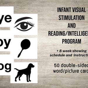 Cartes de lecture/intelligence pour la stimulation visuelle du nourrisson (PDF)