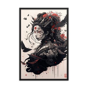 Oiran Geisha Japanese Woman Japanese Art Japanese Decor Wall Art Digital Print Japanese Wall Art