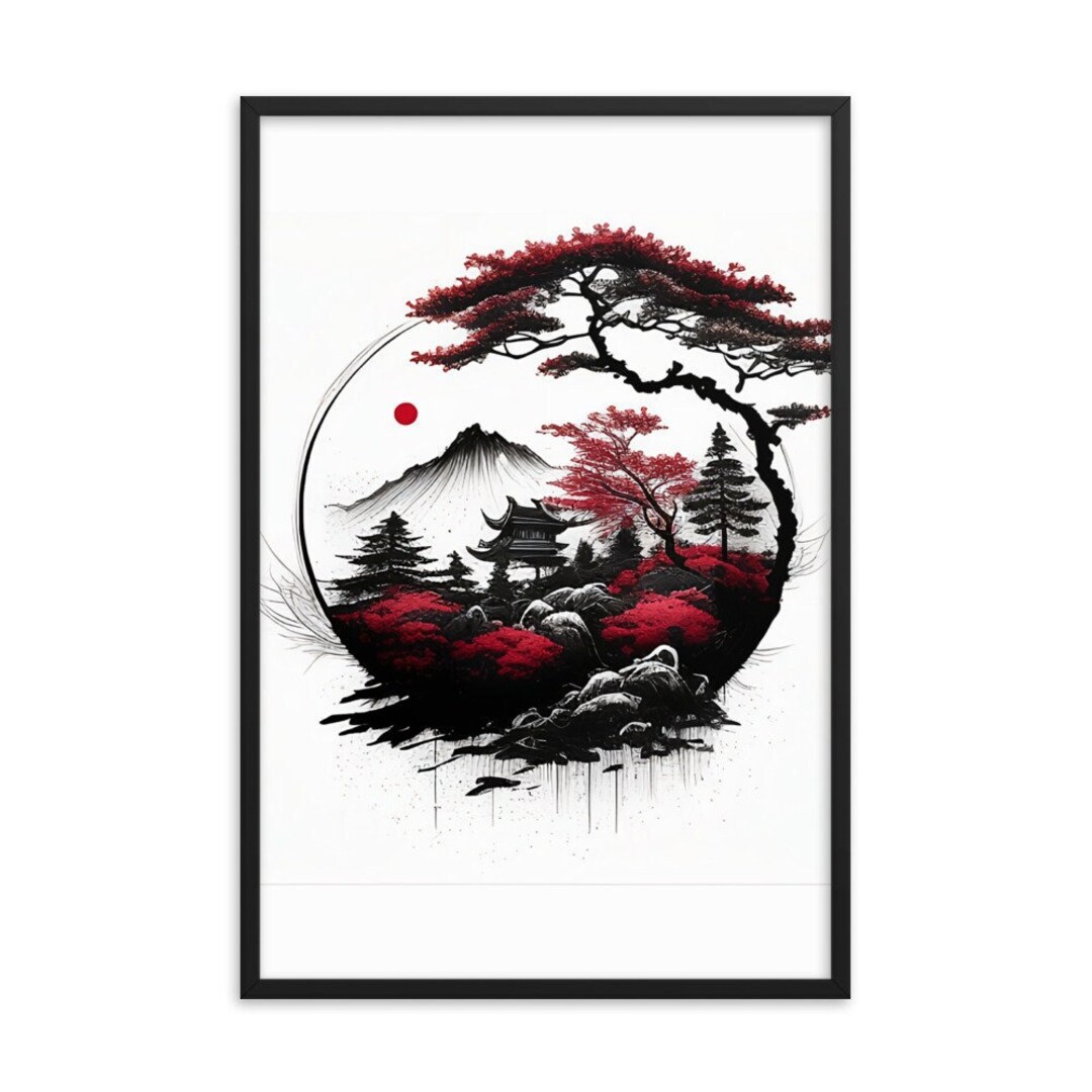 Japanese Garden Edo Period Japan Wall Art Japanese Print Japanese