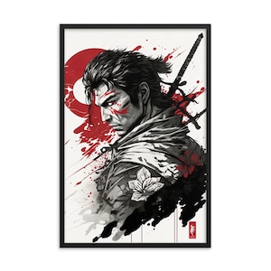 Ronin Samurai Japanese man japanese warrior Japanese Art Japanese Decor Wall Art Digital Print Japanese Wall Art