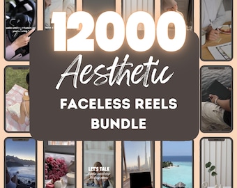 12000+ Faceless Reels Bundle, Canva Editable (MRR/PLR)