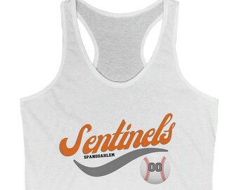 Custom Softball Racerback Tank Baseball team shirt for Baseball and Softball Player Gift for Baseball mom Softball mom tanktop