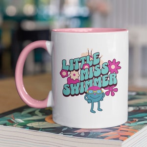 Swimmer Mug, Little Miss Swimalot, Gift For Swimmer, Swimming Present, Funny Swimming Gift, Custom Swimming Gift, Wild Swimming Christmas
