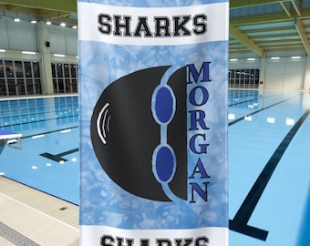 Swim Team Towels Personalized Swimmer Towel Swim Team Gift From Swim Mom or Swim Coach Tween Swim Customized Name, Team Gifts for Christmas