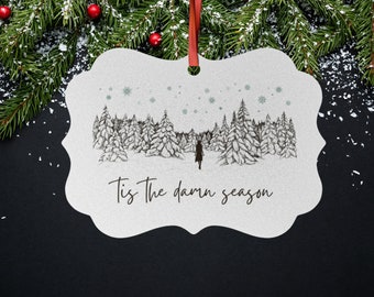 Coleção de enfeites Tis The Damn Season, enfeites de metal, presentes de Natal para ela, folclore na minha era, presente para amantes da natureza e da floresta