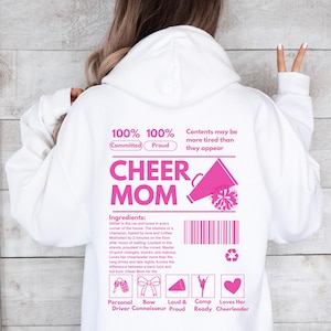 Cheer Mom Sweatshirt Cheer Sweatshirt In My Cheer Mom Era Hoodie Senior Cheer Mom Maroon Cheer Cheerleading Shirts Custom Senior Night Gift