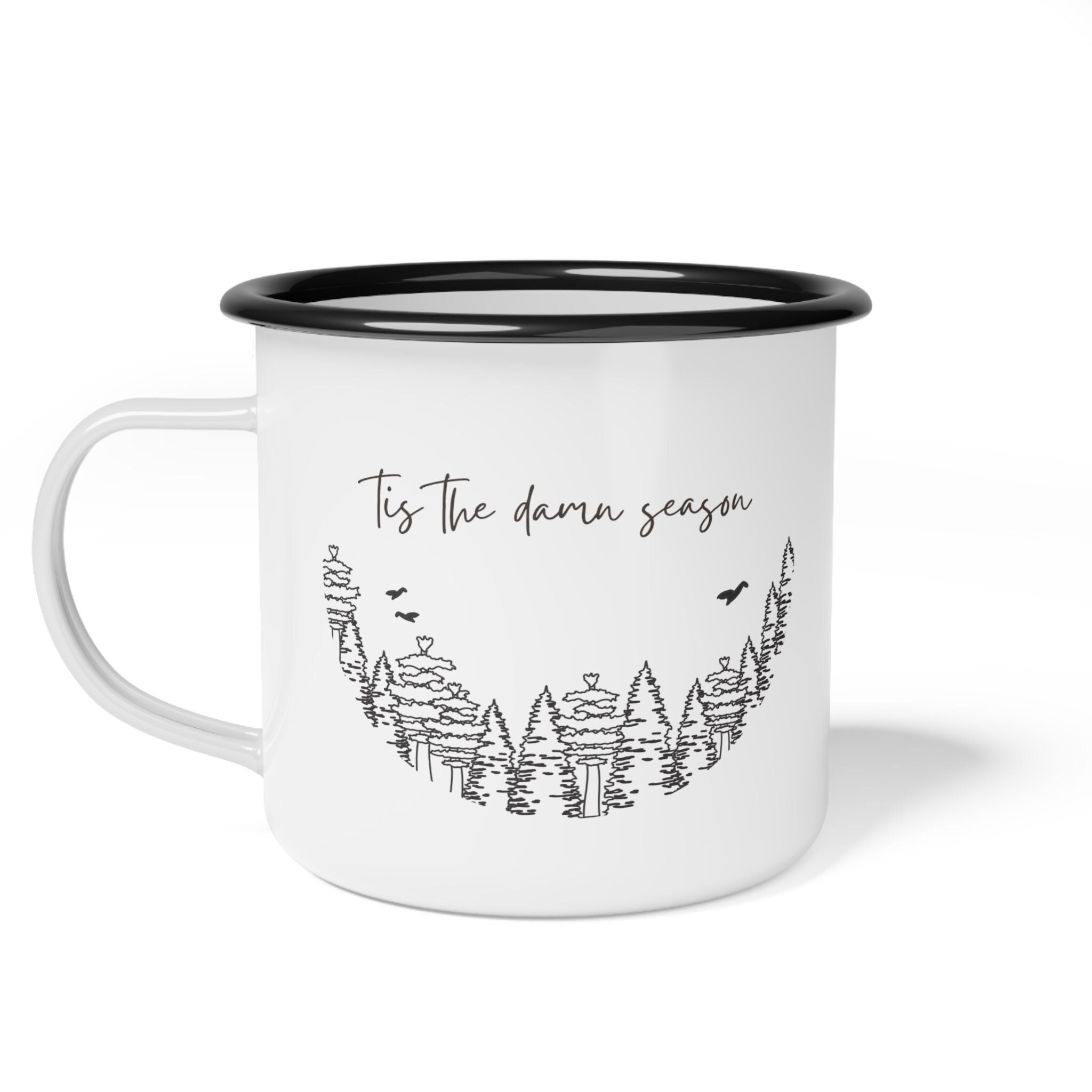 Tis The Damn Season Mug, Folclore, Natal Inspiração Caneca de café, Tis The Season Camper Coffee Presente de Natal