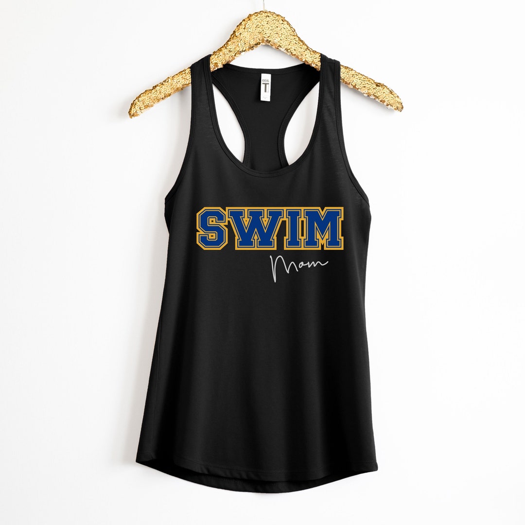 Swim Mom Shirt Swim Mom Life Swim Mom Tank Top Team Colors Personalized Swim Gift for Mom Swim