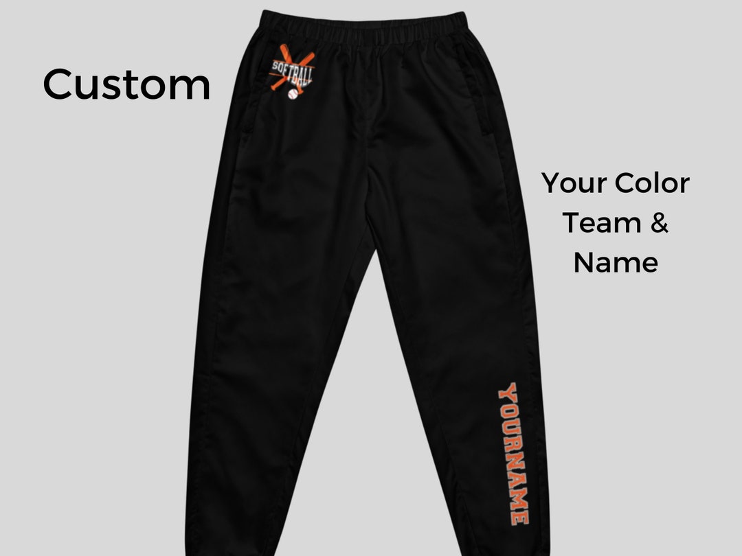 Custom Softball Joggers Windbreaker Sweatpants Softball Team Joggers Personalized Sweatpants for