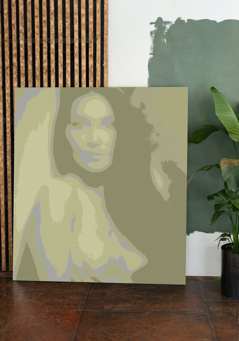 Vibrant Colour Retro Nude Art Download Modern Wall Art Vintage Digital Prints Artistic Nude