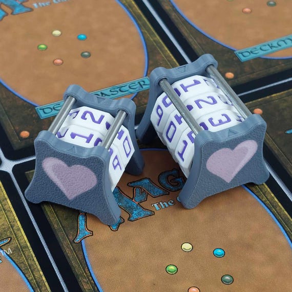 MTG Life Counter, Dark Gray With Pink Heart - Etsy