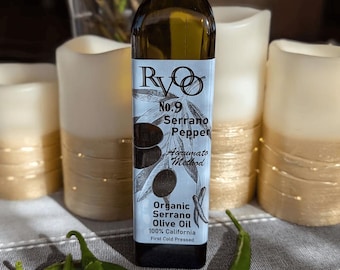 Organic Serrano Pepper Olive Oil - Single Bottle 250ml - 2025 Harvest