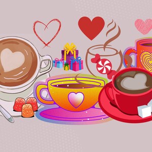 Coffee Valentine, Valentines Day, Digital Download, Valentine Graphics, Coffee Lover, Coffee Sublimation digital PNG