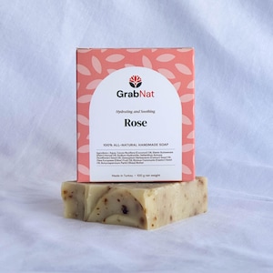 Rose Soap 100g | Handmade, All-Natural, Cold-Processed, Plant-Based, Made with Rose Oil. All Skin Types