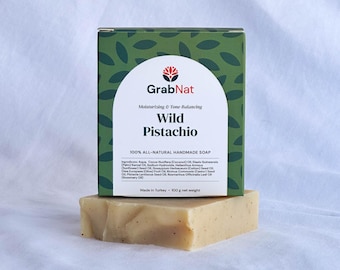 Handmade Wild Pistachio Bittim Soap: All-Natural, Cold-Processed