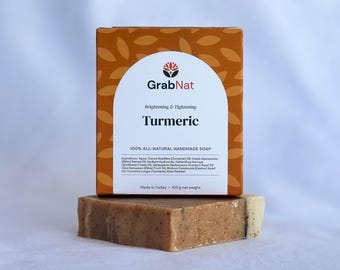 Turmeric Soap 100g | Handmade, All-Natural, Cold-Processed, Plant-Based, Made with Real Turmeric. All Skin Types