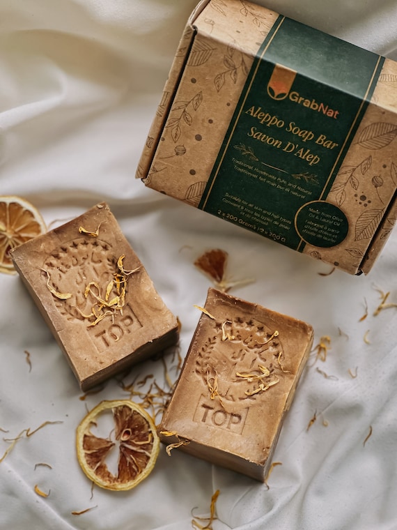 Pure Traditional Aleppo Ghar Soap - Handmade with Olive and Laurel Bay Oils