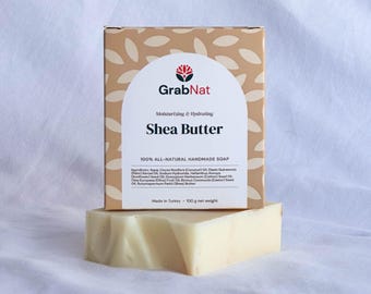 Ręcznie robione mydło z masłem shea: w pełni naturalne, wytwarzane na zimno – 100 g