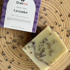 Lavender Soap 100g | Handmade, All-Natural, Cold-Processed, Made with Essential Lavender Oil - For Face & Body, All Skin Types