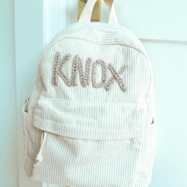 Hand Embroidered Kids Backpack | Pre-School Baby Backpack | Name Backpack |Hand Embroidered Name Backpack | Custom Kids Backpack