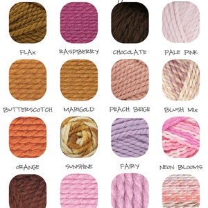 Extra chunky yarn color options for custom name sweater