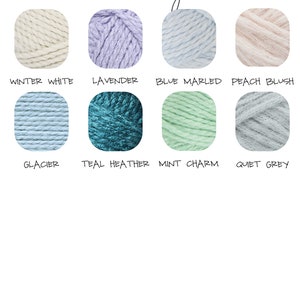 Extra chunky yarn color options for customized name sweater