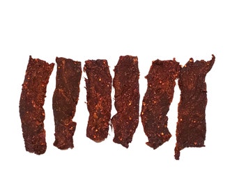 Palitos de losa de carne seca - Nivel y textura de especias personalizados - Ingredientes orgánicos - Merienda personalizada - Cecina picante y sabrosa - Antojos de proteínas magras
