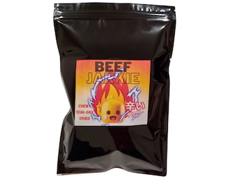 Bocaditos calientes de carne seca regular - Nivel y textura de especias personalizados - Ingredientes orgánicos - Refrigerio personalizado - Cortes de cecina sabrosos y calientes - Proteína magra