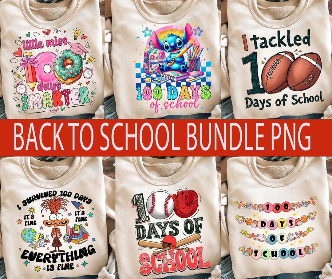100th Day of School Png Bundle, 100 Days Smarter Png, Teacher Png,100 ...