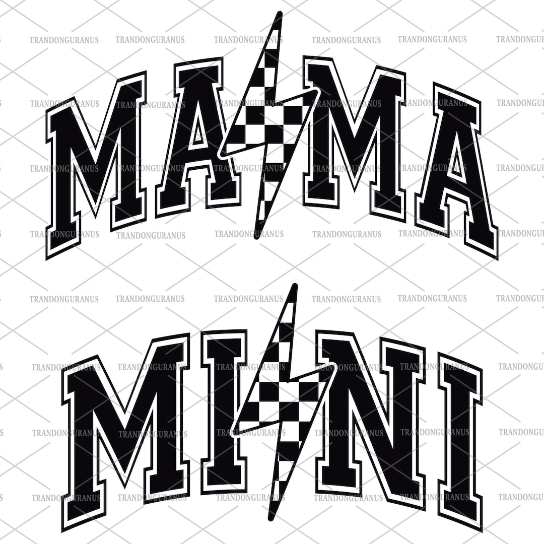 Bundle Mama Mini Lightning Bolt Svg, Mom Lightning Bolt