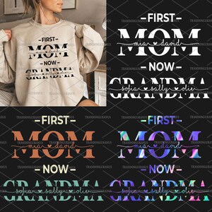 Personalizado Primeira Mãe Agora Vovó Svg, Mom Love Svg, Mama Svg, Moletom Vovó e Ano, Vovó Coração Svg, Feliz Dia das Mães, Presente para Mamãe