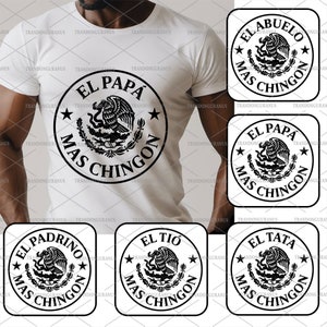 Bundle El Papa Mas Chingon Svg, Svg Dia Del Padre, Papa Svg, drapeau mexicain, Eres Mi Heroe Svg, cadeau papa, fête des pères, Svg espagnol drôle