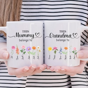 Personalizado Esta Múmia Pertence A, Esta Vovó Pertence A Png, Flores Do Mês De Nascimento, Aquarela Floral, Jardim Da Vovó Png, Presente Da Mãe De Crianças