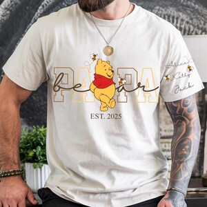 Papai Urso PNG Personalizado, Papai Urso com Nome da Criança na Manga PNG, Papai Urso Personalizado PNG, Camiseta Papai Urso PNG, Presente para o Dia dos Pais, Dia dos Pais PNG