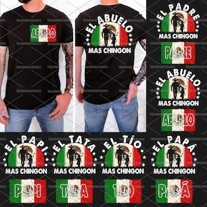 Bundle PNG El Papa Mas Chingon, papa espagnol personnalisé Png, Papá Png, Eres Mi Heroe, drapeau mexicain Png, Dia Del Padre, fête des pères, cadeau pour papa