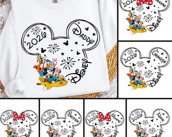 Family Vacation Png Bundle, Custom Name Shirt Png, Matching Family Trip Png, Mouse and Friends Squad Png, My First Trip 2026 Png, Vacay Mode