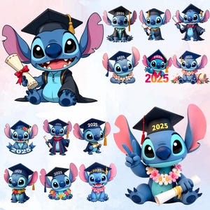 Lot Alien bleu Obtention du diplôme PNG, Set Obtention du diplôme 2025 png, personnages de dessins animés pour enfants Obtention du diplôme 2025, promotion 2025 png, Conception de l'obtention du diplôme
