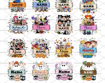 Bundle 15+ Cute Halloween Custom Kid Shirt Png, Halloween Cartoon Shirt Design, Halloween Png, Personalized Kid Halloween,Boy Girl Halloween