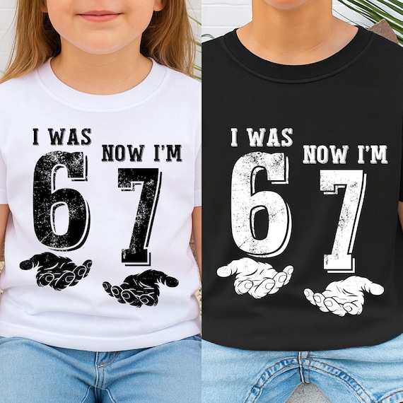 I Was 6 Now I'm 7 Svg Png Bundle, Funny 7th Birthday Svg, Six Seven Meme, Seventh Birthday Svg, Boy Girl Birthday Svg, Retro Distressed