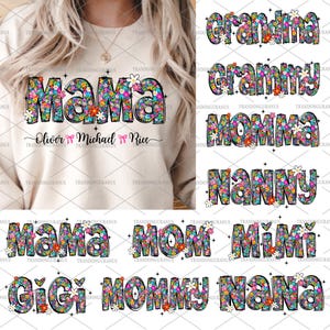 Bundle Floral Mama Coquette PNG, Mama Floral Png, Mama Png, Mothers Day Png, Retro Mama Flower Png, Mama Flower Png, Preppy Mama Png