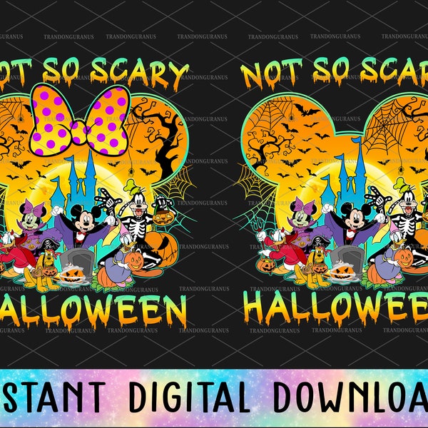 Bundle Not So Scary Halloween Png, Trick Or Treat, Spooky Season, Boo Png, Mouse And Friend Halloween Png, Pumpkin Png, Spider Halloween