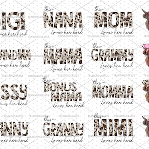 Bundle This Mama Loves Her Herd Png, Western Mama Valentine, Cowhide Mama Loves Her Herd, Valentine's Day Png, Highland Cows Png,Mama Design