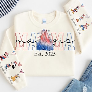 Mamãe Ratinha 4 de Julho PNG, Mamãe Americana Personalizada com Nome de Criança na Manga, Castelo 4 de Julho PNG, Dia da Independência, Ratinha Patriótica