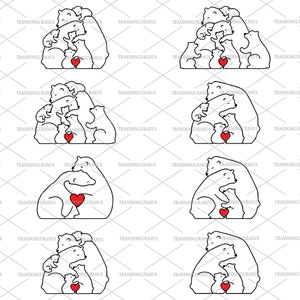 Custom Bear Family Svg, Retro Mama Bear Svg, Animal Family Home Gift, Mom Bear Sweatshirt, Mom And Me Png, Mother's Day Png, Gift For Mom