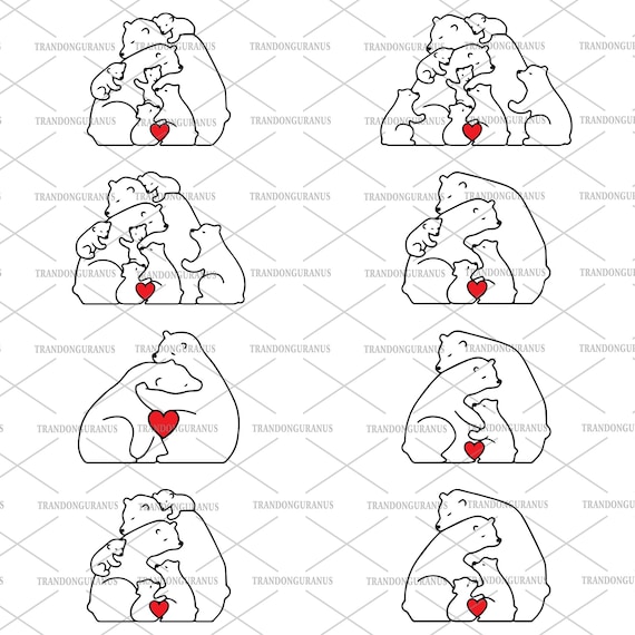 Custom Bear Family Svg, Retro Mama Bear Svg, Animal Family Home Gift, Mom Bear Sweatshirt, Mom And Me Png, Mother's Day Png, Gift For Mom