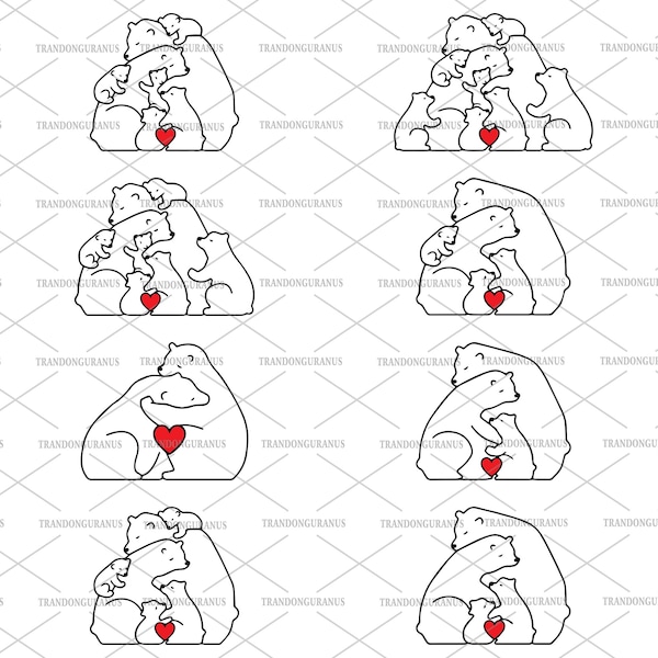 Custom Bear Family Svg, Retro Mama Bear Svg, Animal Family Home Gift, Mom Bear Sweatshirt, Mom And Me Png, Mother's Day Png, Gift For Mom