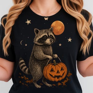Raccoon Trick Or Treat Png, Funny Halloween Feral Png, Trick Or Trashy Png, Halloween Pumpkin Png, Spooky Season, Fall Spooky Raccoon Png