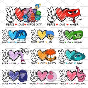 Frieden, Liebe, Png-Design, zum Tag ist ein Kern-Gedächtnis-Tag, Png für psychische Gesundheit, Cartoon Emotionen Freunde, Logopädie, Para BCBA ABA