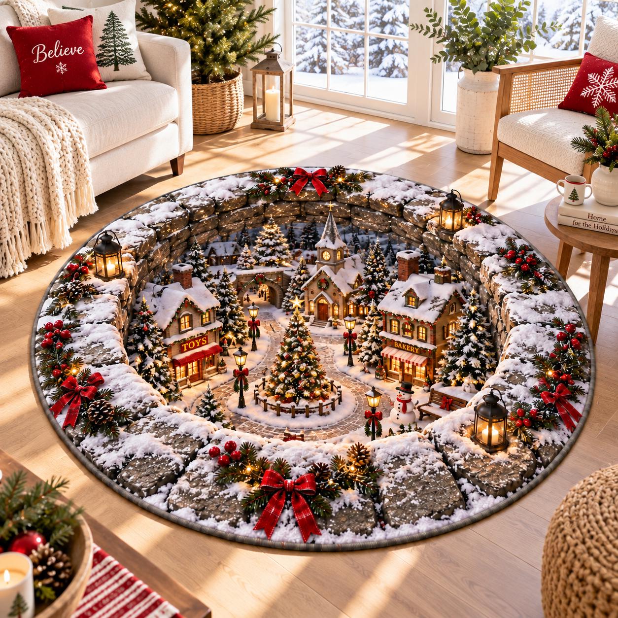 Vintage Holiday Rug - Etsy